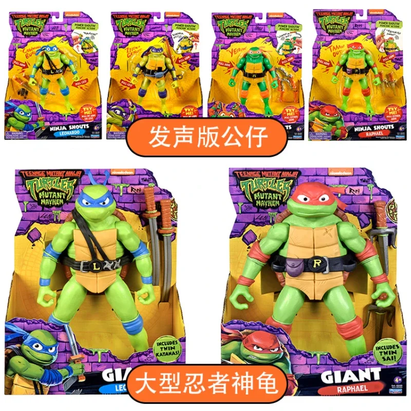 

Ninjas Turtle Film Version Raphaels Michelangelos Leonardos Donatellos 14cm Movable Sound Production Doll Model Birthday Gift