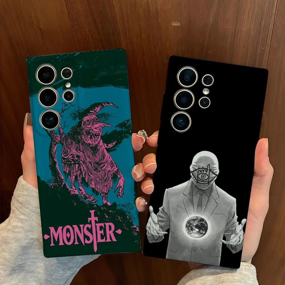 Naoki Urasawa S Monster حافظة لهاتف سامسونج S25 Shell Galaxy S24Ultra 23plus S22 21 A56 36 غطاء صلب لامع