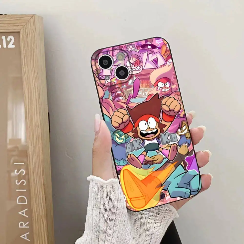 حافظة هاتف O-OK KO Lets Be Heroes لهاتف iPhone 16e,16,15,14,13,12,11 Plus,Pro,Max,XR,XS,X,7,8 SE,Mini Silicone Soft #4