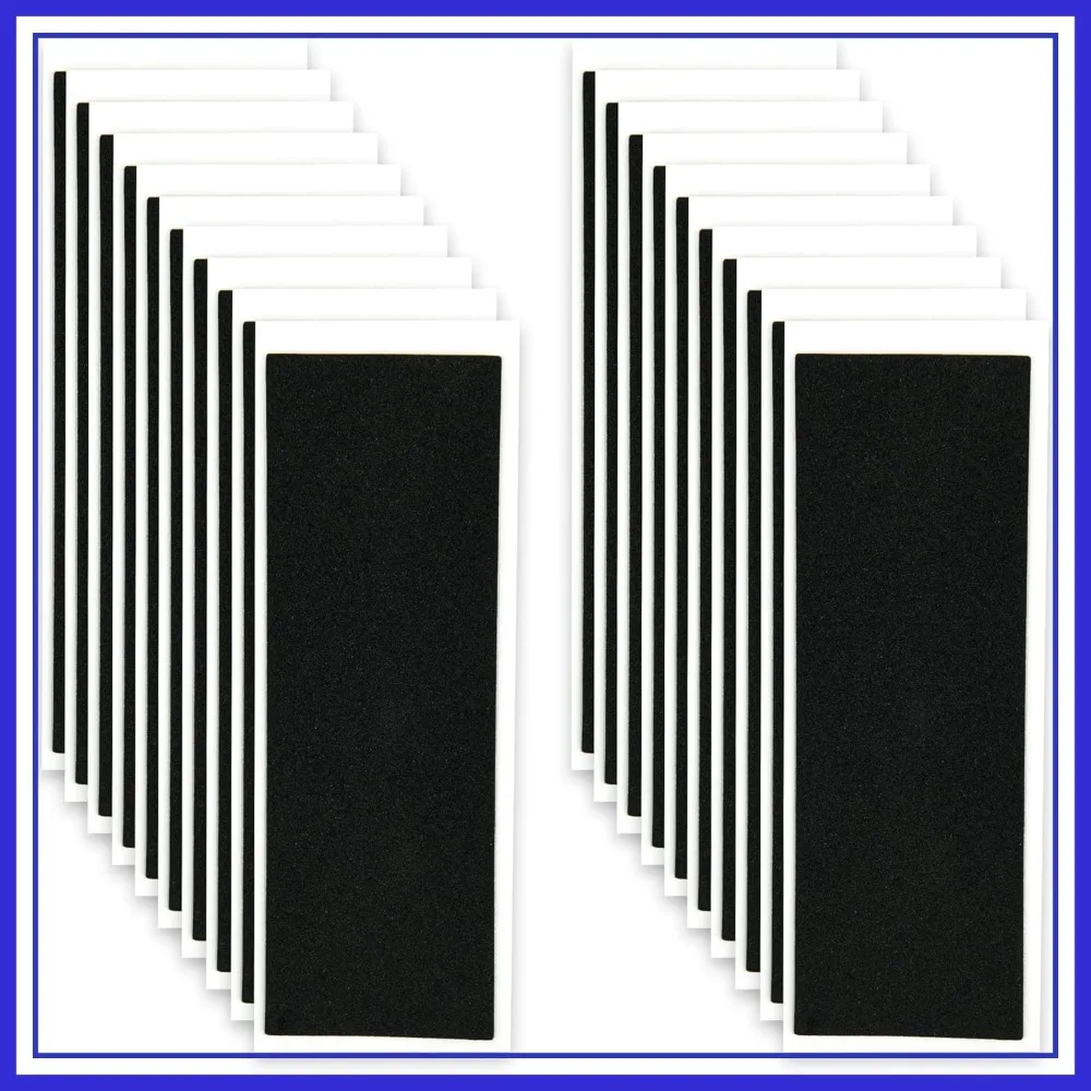 

60Pcs 38mmX110mm Foam Adhesive Tapes for Fingerboards, Black Grip Tape