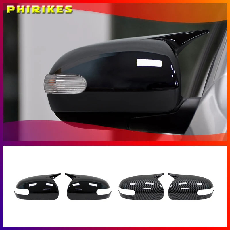 For KIA K3 Cerato Forte 2009-2012 Glossy Black Rearview Side Mirror Cover Wing Cap Exterior Door Rear View Case 