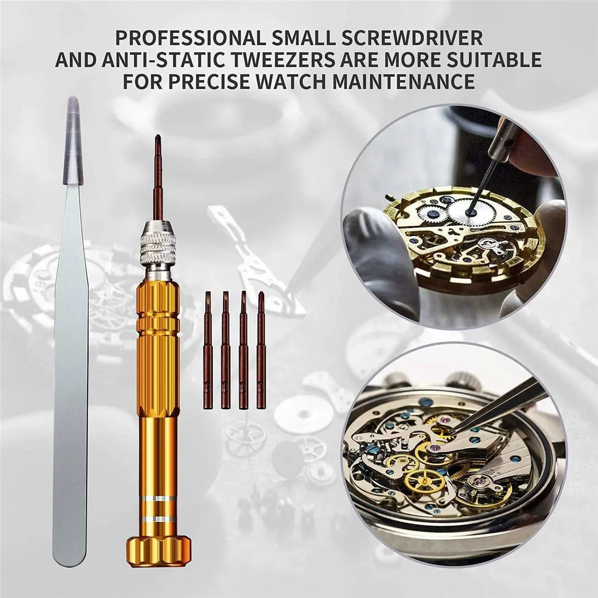 ABGQ Watch Repair Kit, 298 PCS Watch Battery Replacement Tool, Watch Band Repair Tool, Watch Spring Bar Tool Set