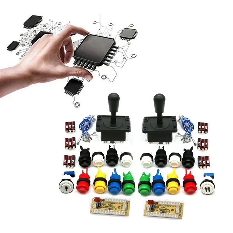 Arcade Game DIY Kit Zero Delay USB Board Controller For Pc Raspberry Pi US Style Joystick Happ Push Button Player Part