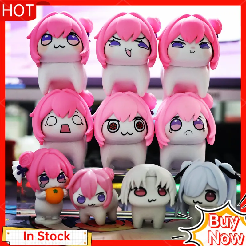 Set de Figuras de Cenicienta Doro Versión Q, Pelo Rosa, Expresión Adorable, con Naranja, Juguetes de Anime, Decoración de Escritorio para Fans del Anime