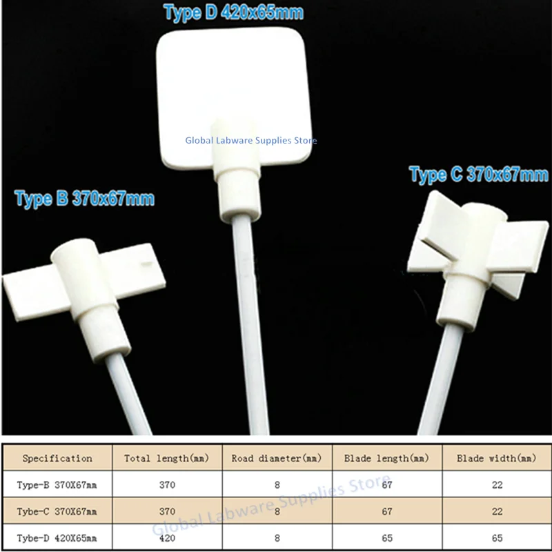 Imagem -05 - Comprimento 250 mm a 500 mm Quadrado tipo Cruz Ptfe Agitando a Lâmina pá Especial Crescente da Agitação para Frascos do Laboratório Peças
