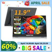 11.9 inch Portable Monitor 100%SRGB 1080P FHD IPS USB-C, Second External Ultra-Thin Gaming Monitor for Laptop PC Mac Phone Swich