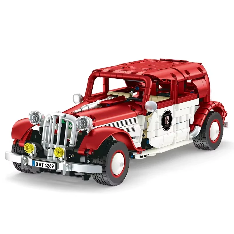 Blocs de construction en briques techniques RC/APP, voitures Vintage classiques, modèle MOC, jouets à assembler pour garçons, ensemble de cadeaux d'anniversaire, 916 pièces