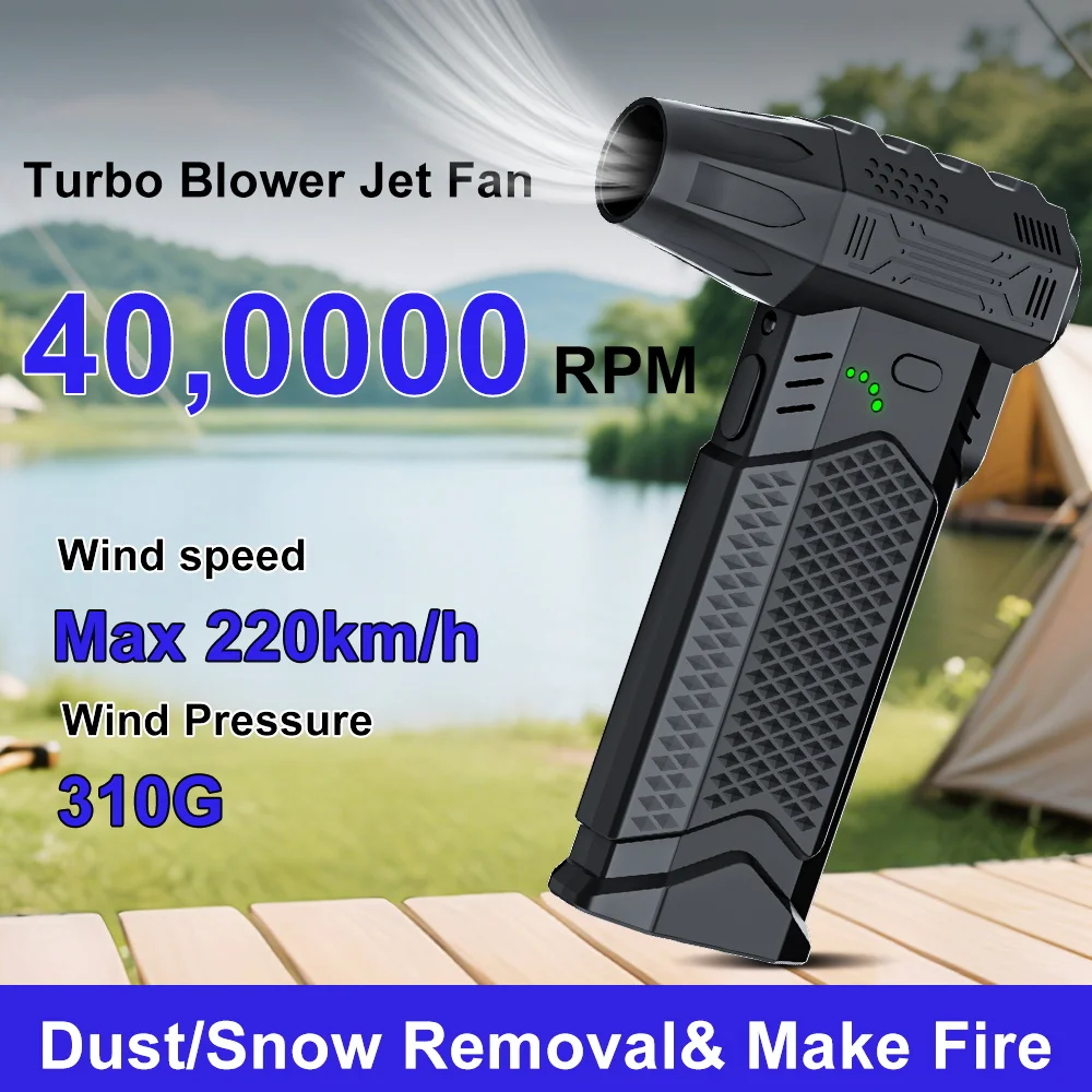 B002 Jet Blowing Snow Electric Air Duster Turbo Fan Blow And Suction 2 in 1 400000RPM Portable Violent Fan Cleaning Blower Tool
