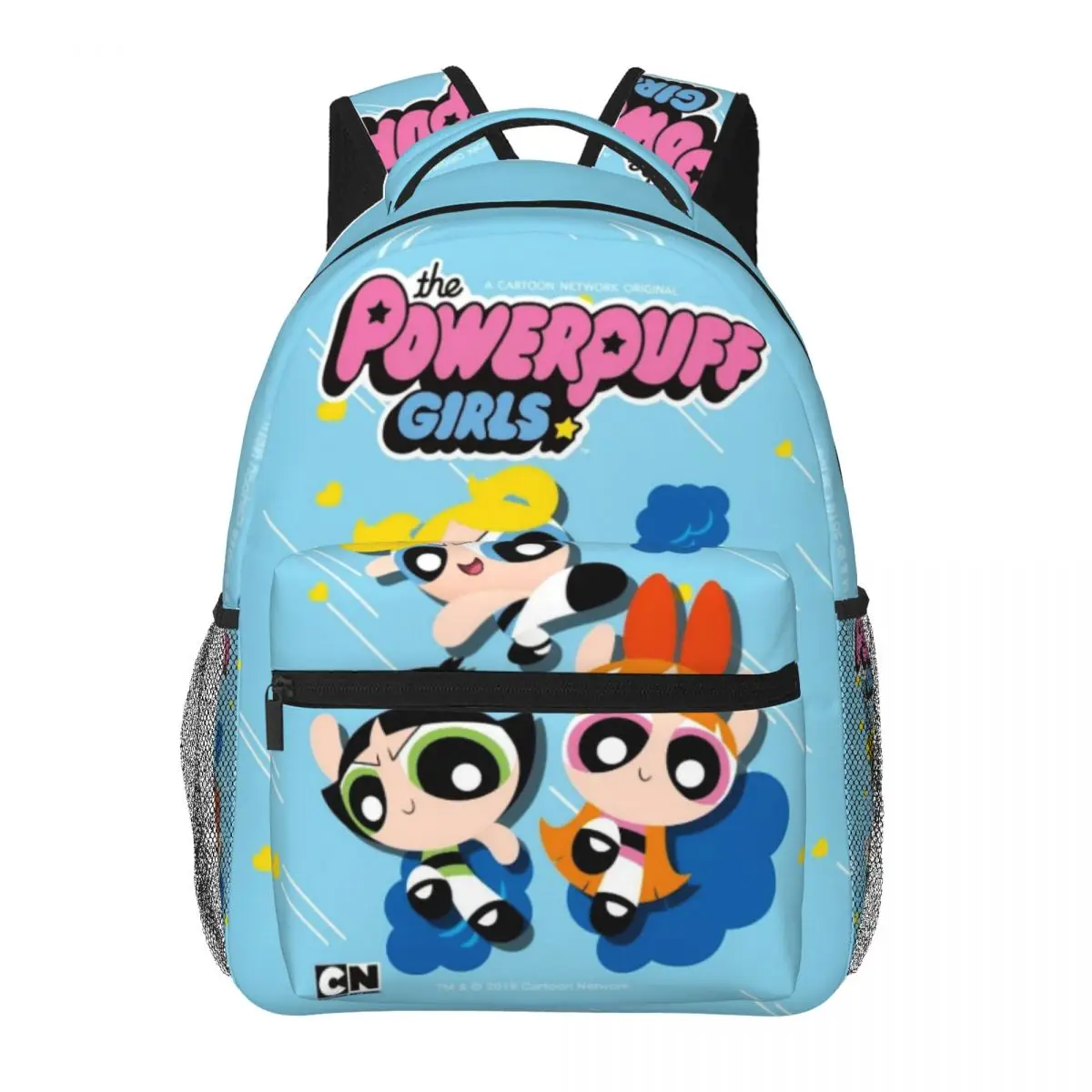 The-Powerpuff-mochila impermeable de gran capacidad para niñas y niños, mochila ligera para estudiantes, 17 pulgadas