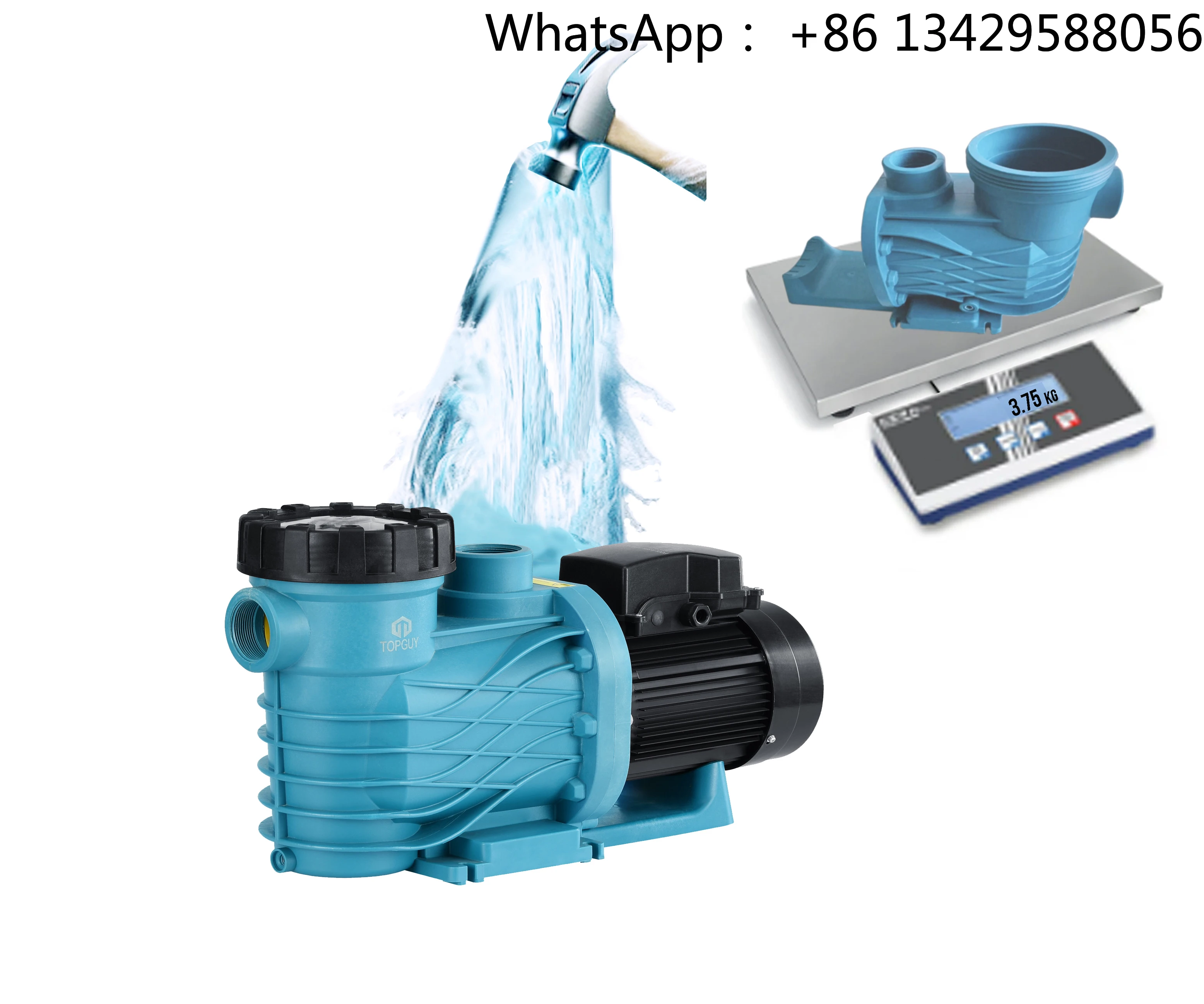 

AKP- 350 3.5HP Engineering Plastic Casing Durable In-Ground Pump Water Hammer Resistance Pomp with 2" Inlet and Outlet