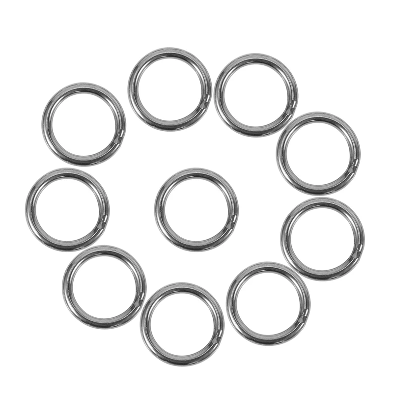 6Pack X(Stainless Steel Strapping Welded Round O Rings 30mm x 10 Pcs