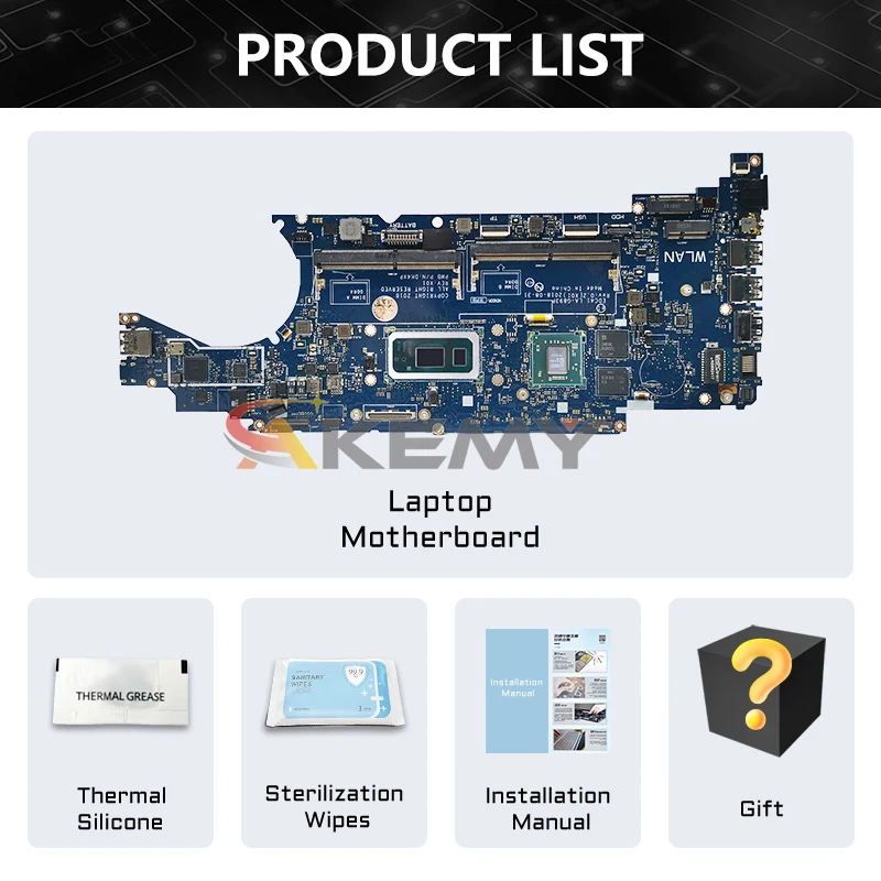 Placa base para ordenador portátil LA-G893P para DELL latitud 5400 CN-0CNJCN 0CNJCN DDR4 DK4XP Placa base con i5-8265U CPU i7-8665U Gen