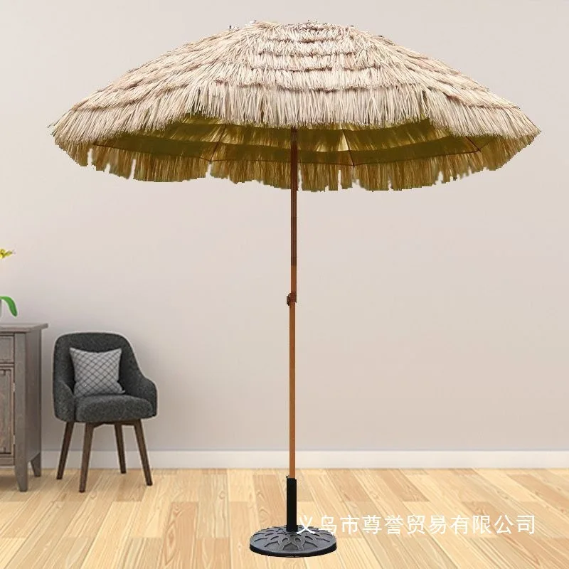 Straw-proof umbrella, thatch, outdoor sun umbrella, sunshade umbrella, courtyard photography, balcony, garden decoration