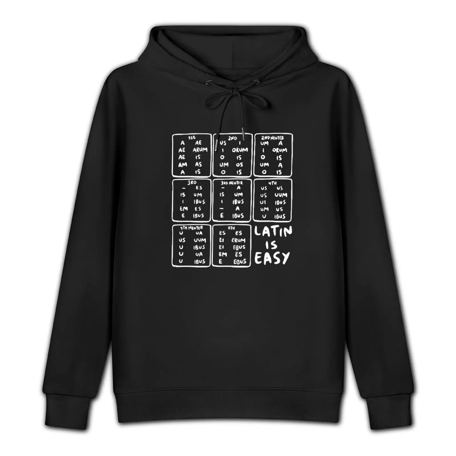 Latin Declensions Cheatsheet - Latin Is Easy Pullover Hoodie korean clothes winter clothes new in hoodies