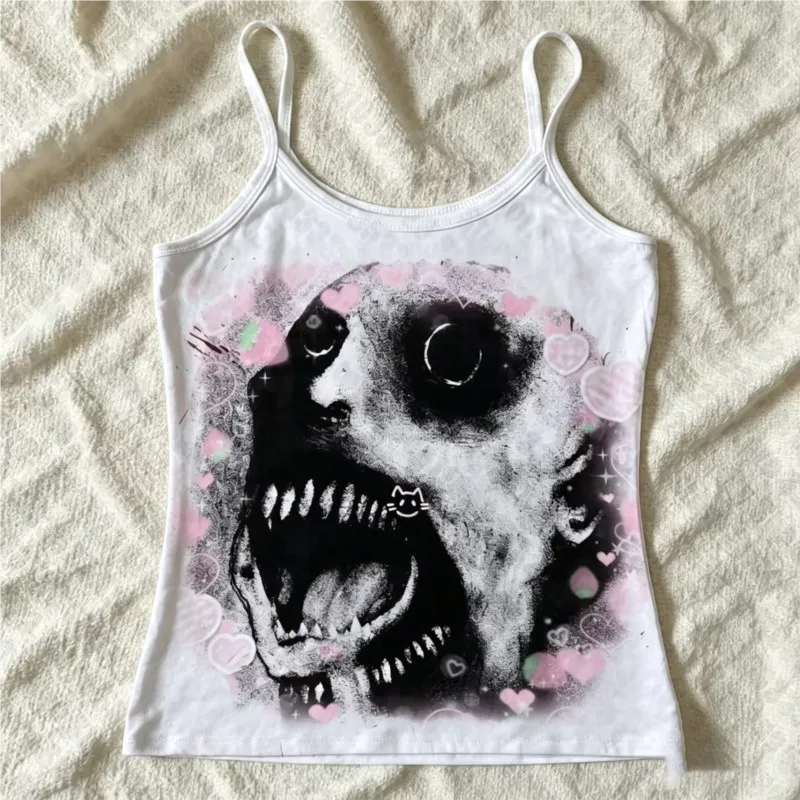 Woman Aesthetic Women's Blouses Harajuku Emo Summer Cuteore Clothing Trashy Y2k 2000s Tops Women's Cropped Goth Clothes Crop Top