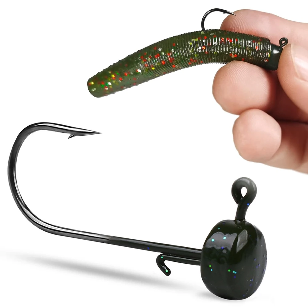 GOBAIT Ned Rig Fishing Hooks 2.8g 3.5g 4.6g 7g Jig Head Mushroom for Soft Lure Bass Jigging Tackle Box Finesse Tool 5-20Pcs Hook view 2