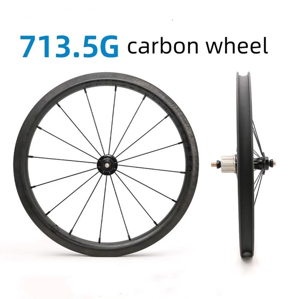 

Folding bicycle ultra-light carbon fiber rim for Brompton wheel set 1-7 speed T800 carbon