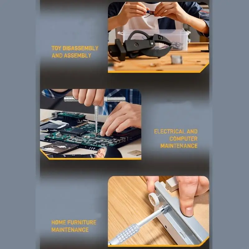 105 In 1 Precisions Ratcheting Screwdriver Set Featuring High Strength Mechanism And Comfortable Grip Handle M4YD