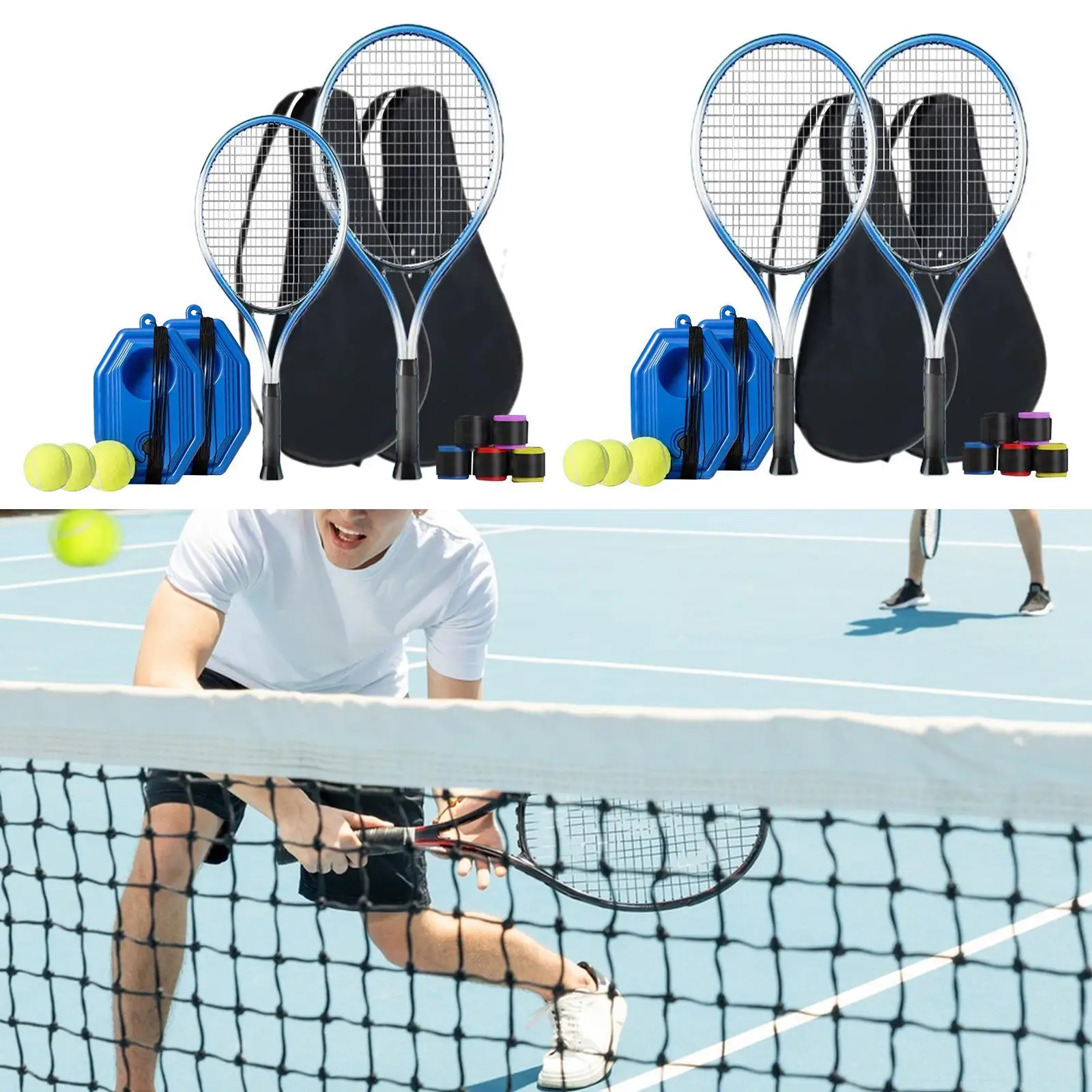 Pelota de entrenamiento de tenis con dispositivo de combate de cuerda para niños adultos entrenamiento de tenis