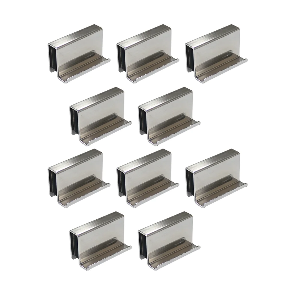 Glass Door Clamp Handle 40x23mm Anti Slip Concealed Grip For 5-6mm Thick Glass Cabinet Display Case Closet Pulls Home Hardware