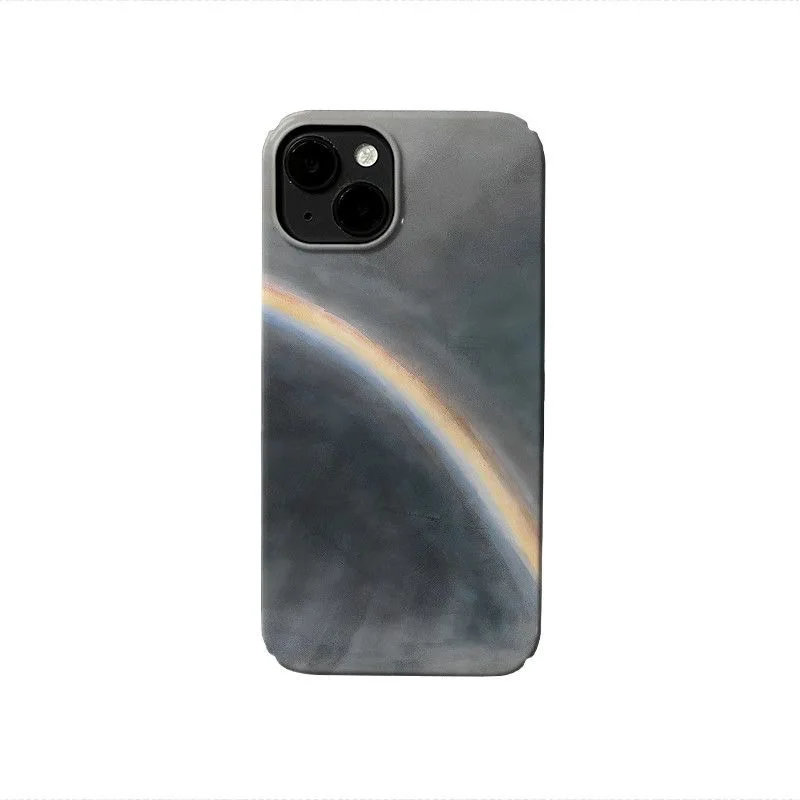 

Dark Gray Rainbow Phone Case for IPHONE 17 Air 16E 15 PROMAX 14 Plus 13 12 MINI 11 PRO 16Plus XR XS MAX SE Acrylic Phone Cover