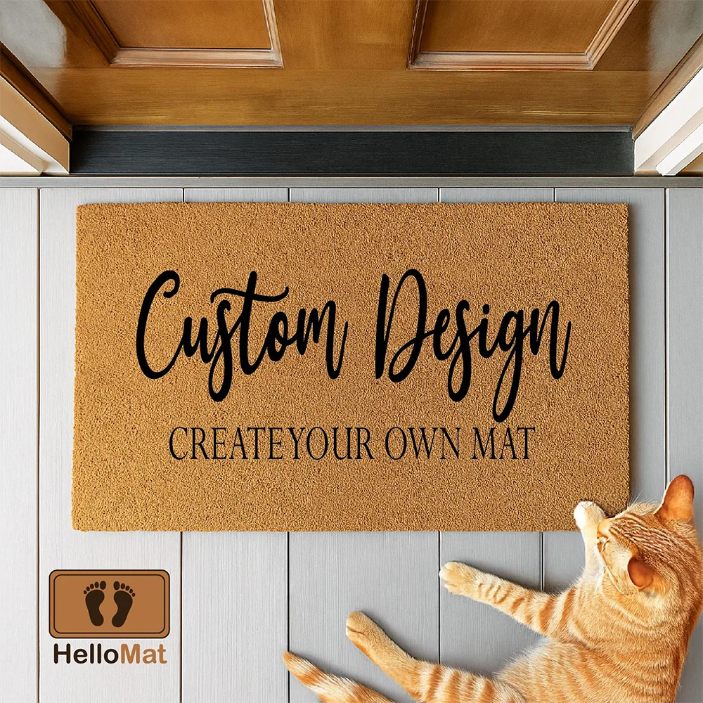 Housewarming Gift Custom Doormat Personalized Doormat Closing Gift Welcome Doormat Front Door Mat  Pet Friendly Winter Warm Gift