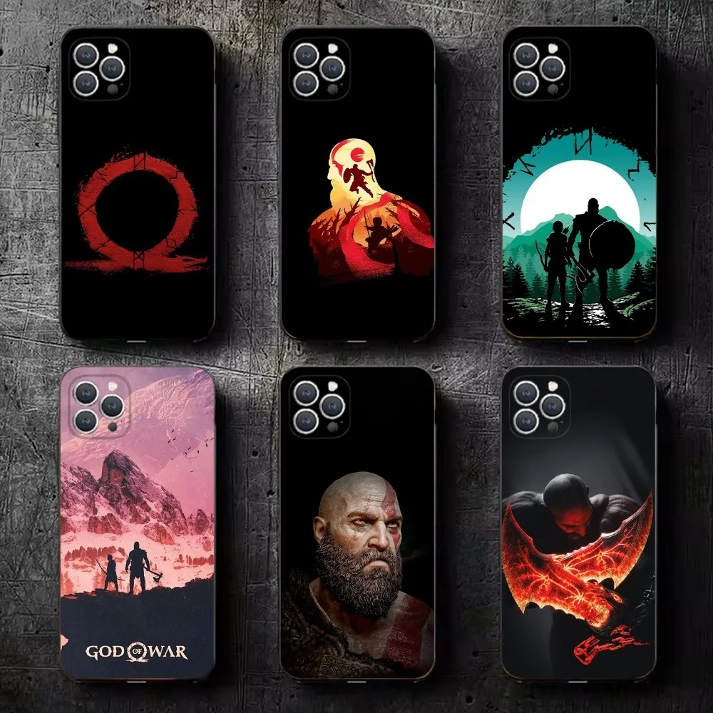 God Of W-War   Phone Case For iPhone 15,14,13,12,11,Plus,Pro Max,XS,X,XR,SE,Mini,8,7 Soft Silicone Black Cover