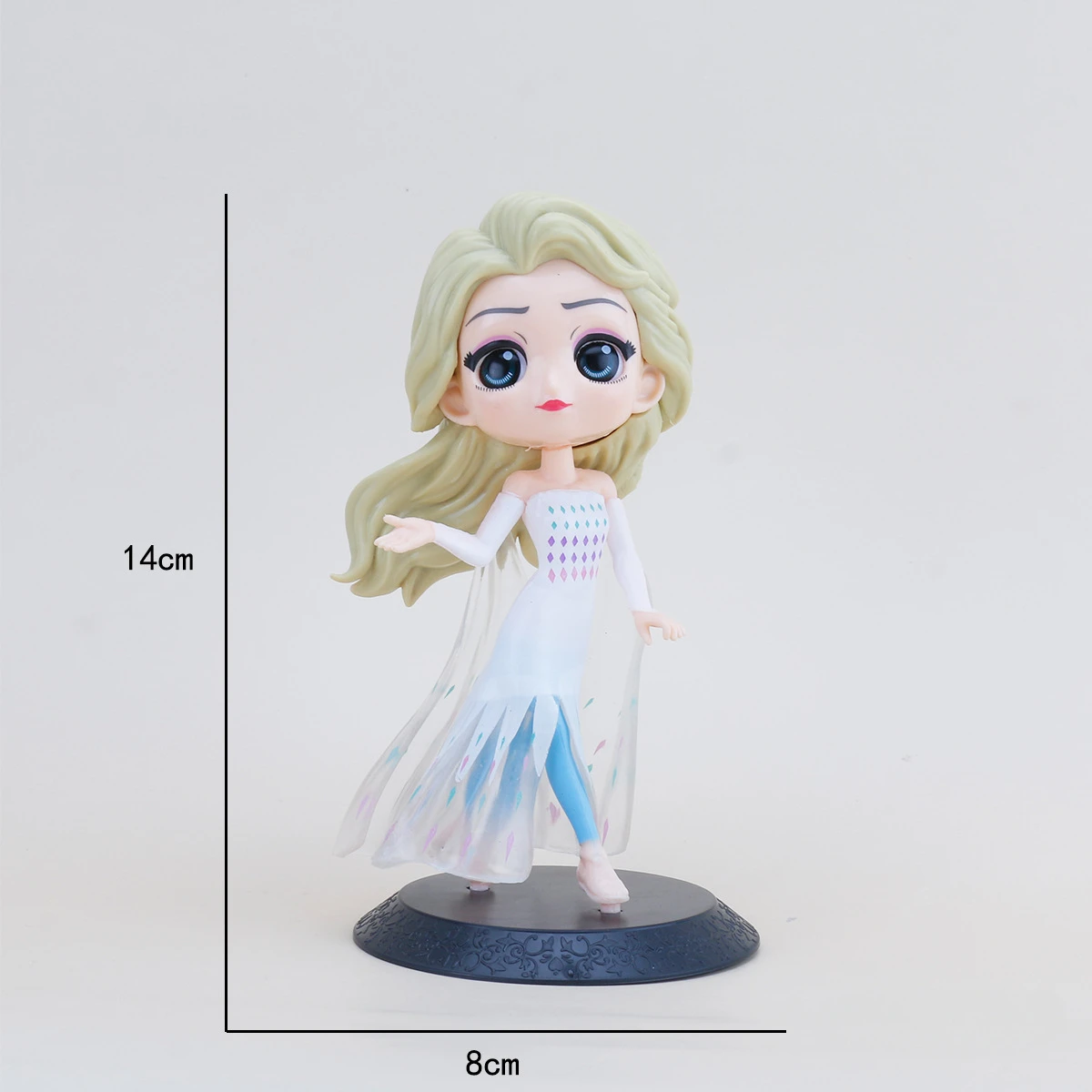 Frozen Elsa Anna Disney Princess Mulan Jasmine Sofia Belle Ariel Anime PVC Doll Figure Model Decoration Ornament Toy Gift Kids