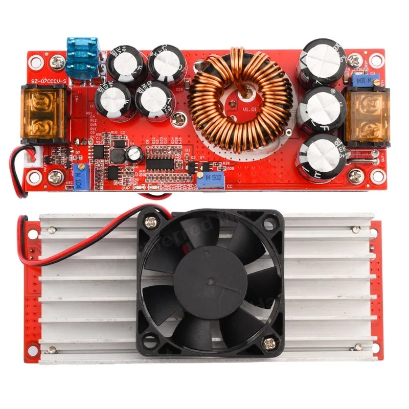 1500W 1200W High Power DC-DC Boost Constant Voltage Constant Current Adjustable Vehicle Charging Power Supply Module