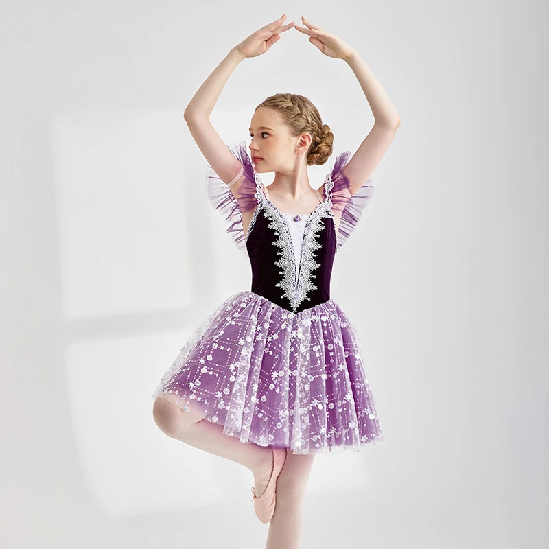 Hot Sale Cheap Fashion Unique Design Kids Girls Children Women Adult Performance Wear Pink 5 layers purple Ballet Tutu Costumes