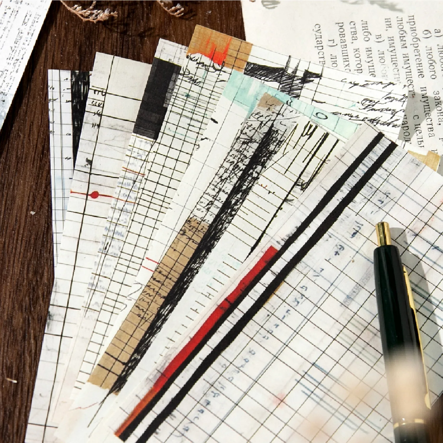 40pcs/lot Memo Pads Material Paper Chaotic prologue Junk Journal Scrapbooking Retro Background Decoration Paper
