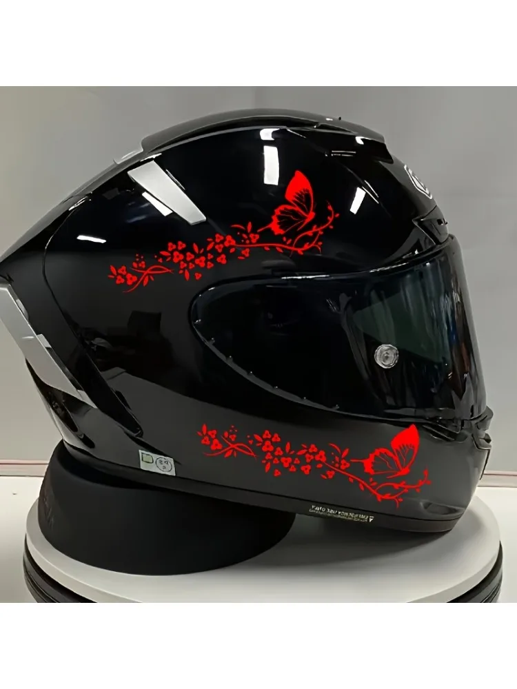 AliExpress NONE 2Pcs Butterfly Flower Vine Waterproof Vinyl Sticker For Motorcycle Helmet Car Window Decal