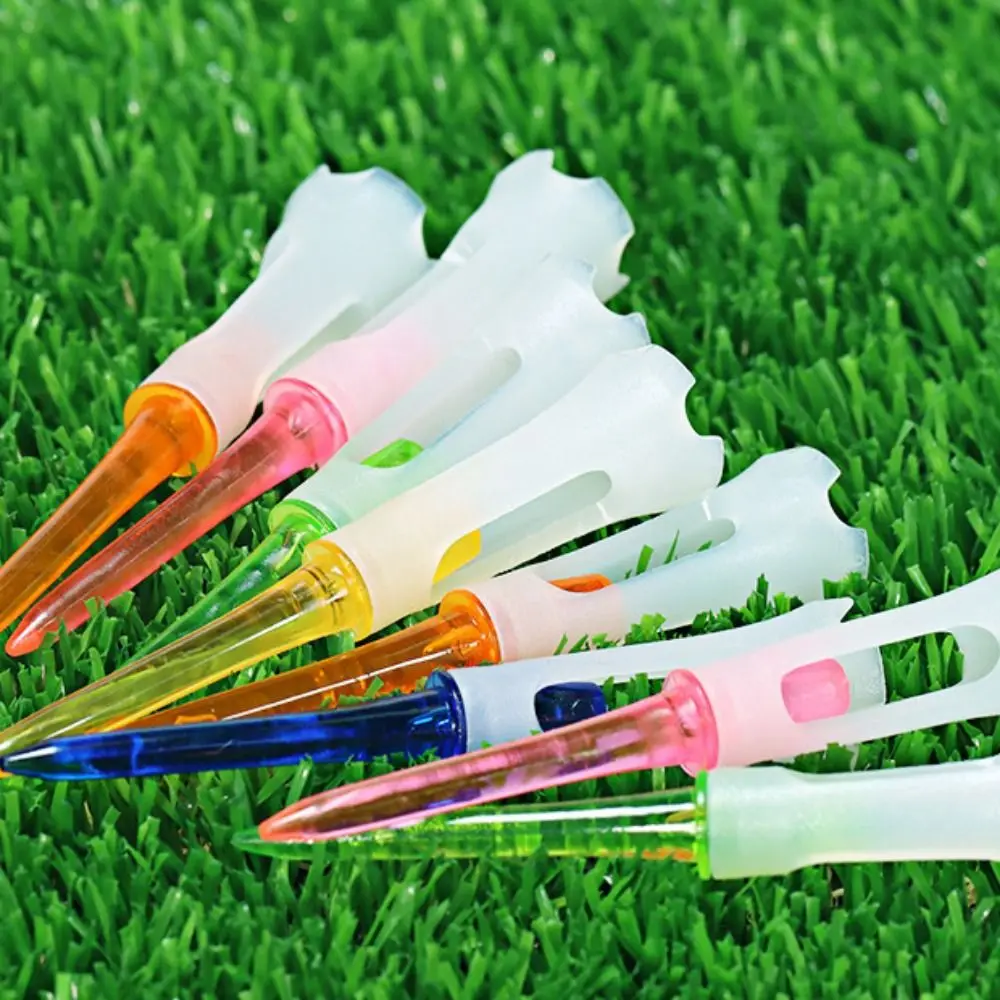 10 قطعة/الوحدة حامل الكرة جولف تيز منخفضة المقاومة وسادة مطاطية نوادي الغولف المحملة البلاستيك 83 مللي متر جولف أدوات التدريب الرياضة في الهواء الطلق #3