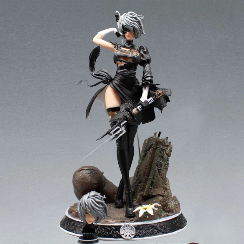 

33cm Nier Automata Figure 2b Hunter Figurine Model Fighting Robot YoRHa No 2 Type B Action Figures Anime PVC Collection Toys