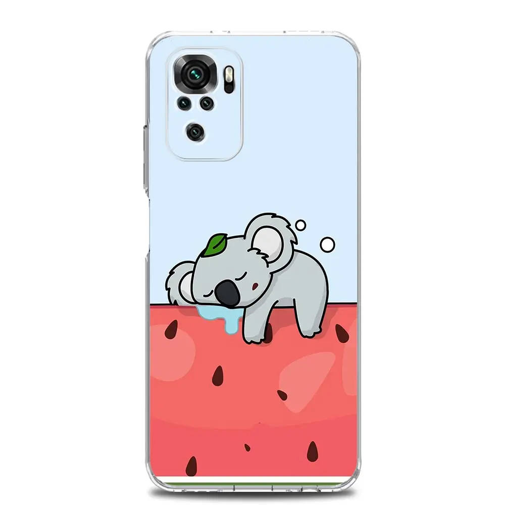 Custodia per telefono per Xiaomi Redmi Note 14 13 12 4G 9 8 10 11 Pro Plus 5G 14C 13C 12C 10C 9C 9A Trasparente morbida TPU Cover Koala