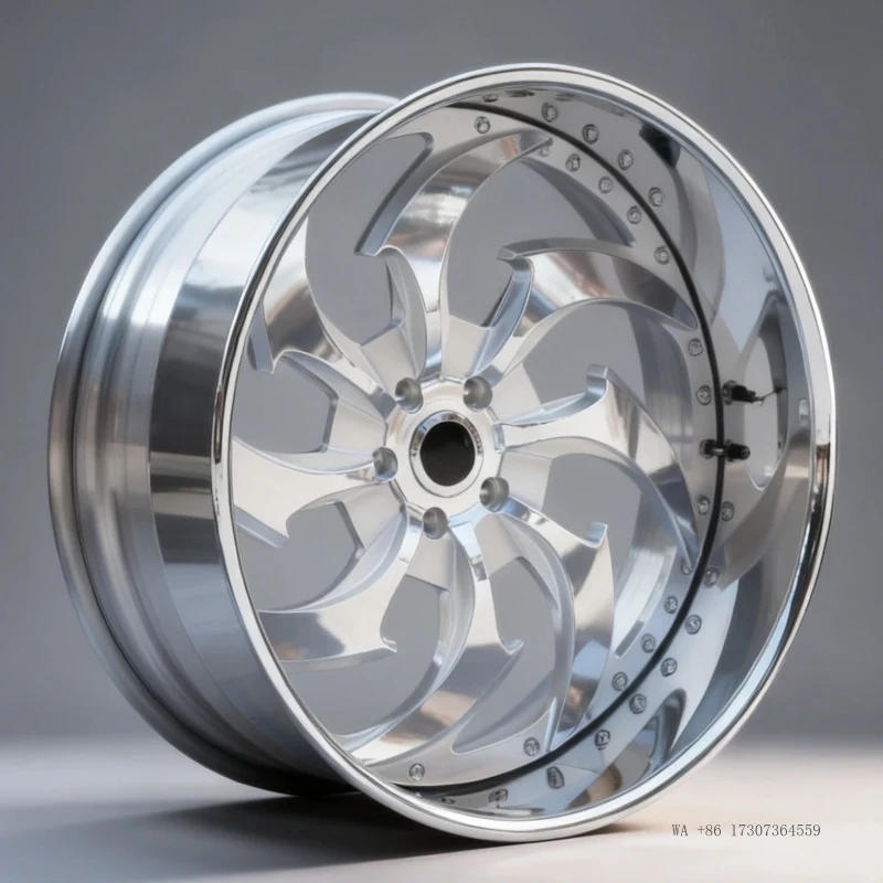 Rines Forjados de 2 Piezas 5X120.65 para Chevrolet Corvette C10 Chevelle Impala Chevy Camaro, Rines de Aleación Pulidos de 18 y 20 Pulgadas