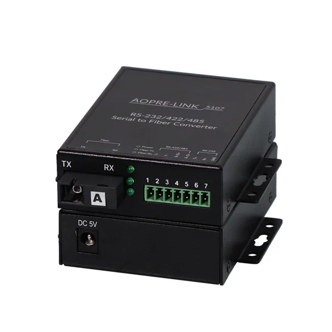 AOPRE-LINK5107 2 Channel RS485/ 1 Channel RS422/ 1 Channel RS232 Bidirectional Data Single-mode Serial Fiber Optic FTTH