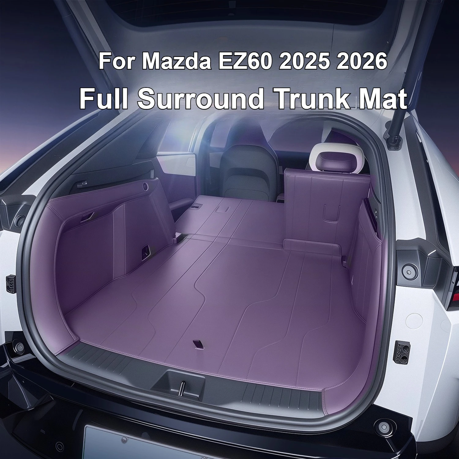 

Для Mazda EZ60 2025 2026, коврик в багажник с полным объемным звуком, водонепроницаемый коврик в багажник из ТПЭ, аксессуары для модификации интерьера