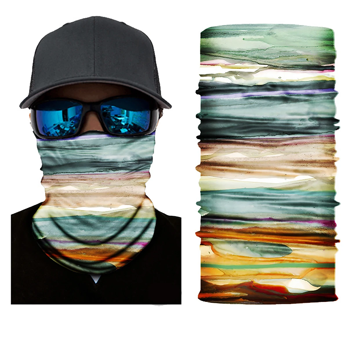 Summer Cycling Magic Ring Neck Gaiter Men Women Camo Camping Sunscreen Scarf Outdoor Sports Elastic Breathable Travel Tube Mask