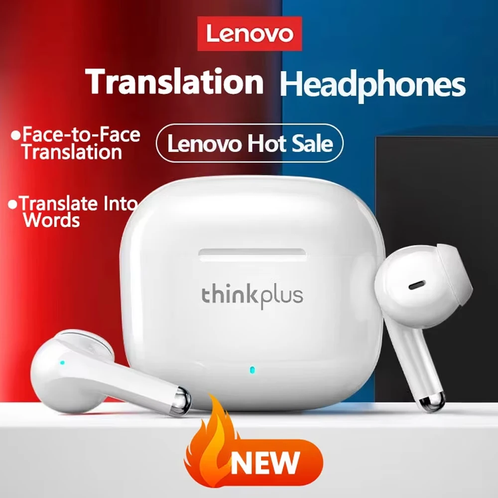 Lenovo LP40 Pro TWS Earphones Wireless Bluetooth 5.1 Sport Headphone Noise Reduction Headphones Silicone Earplugs Touch Control