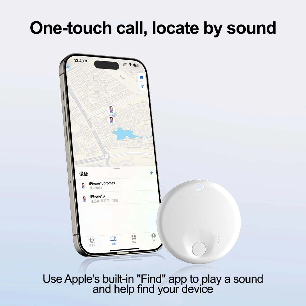Per Android IOS Localizzatore GPS Bluetooth a doppio sistema Posizionatore portatile in tempo reale Localizzatore globale per dispositivo di localizzazione intelligente per auto chiave