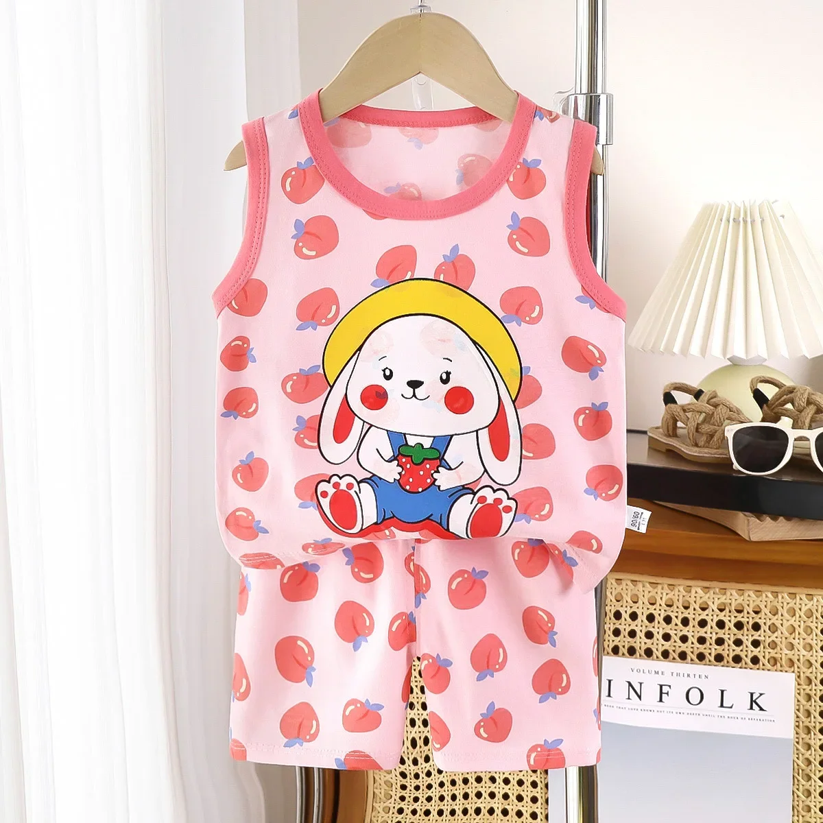 T-shirts Shorts Tank Top Boys Girls Sleeveless 2PCS Children Sets Kids Clothes Vest Suit  Summer Children Clothing Baby Cotton
