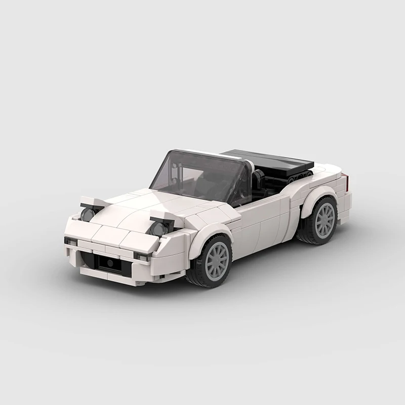 Moc Miata Speed Champions Racers NA Building Blocks Vintage Sports Car  Convertible City Open Vehicle Model Kids Toys Technique