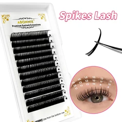 Abonnie Wet Lashes Cosplay extension ciglia 0.07mm visone Spikes ciglia Manga Wispy Premade russo A forma di ciglia naturali