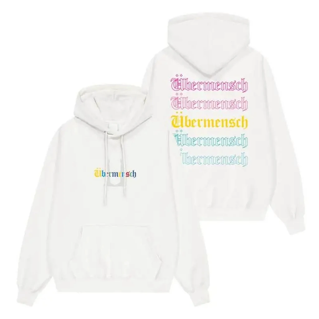 

kpop Y2K Private Printe Letter UbermenschPullover Hoodies gd- Woman Clothing Y2k Streetwear Loose Fashion Black Sweatshirts