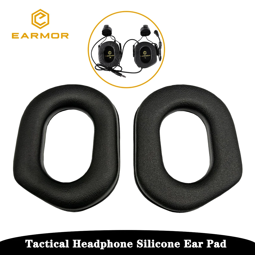 EARMOR S03 silicone ear pads fits M31/M32/M31H/M32H series communication noise canceling game hiking sports tactical headphones