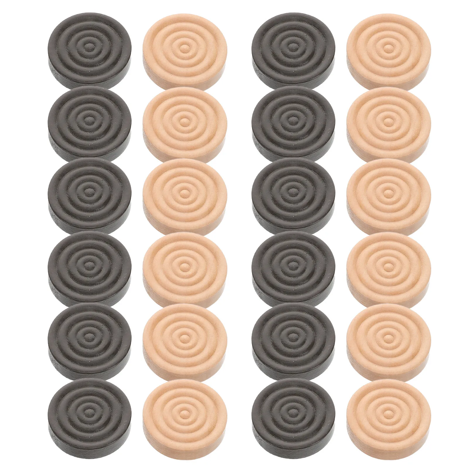 

24Pcs Wood Round Threaded Game Pieces for Chess Checkers Backgammon Board Game Accessories Chess Pieces Unique