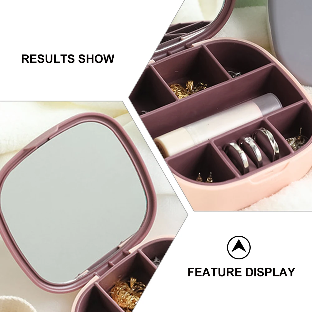 

Jewelry Box Fine Workmanship Storage Case Grid Casual Travel Abs Girls Bracelet