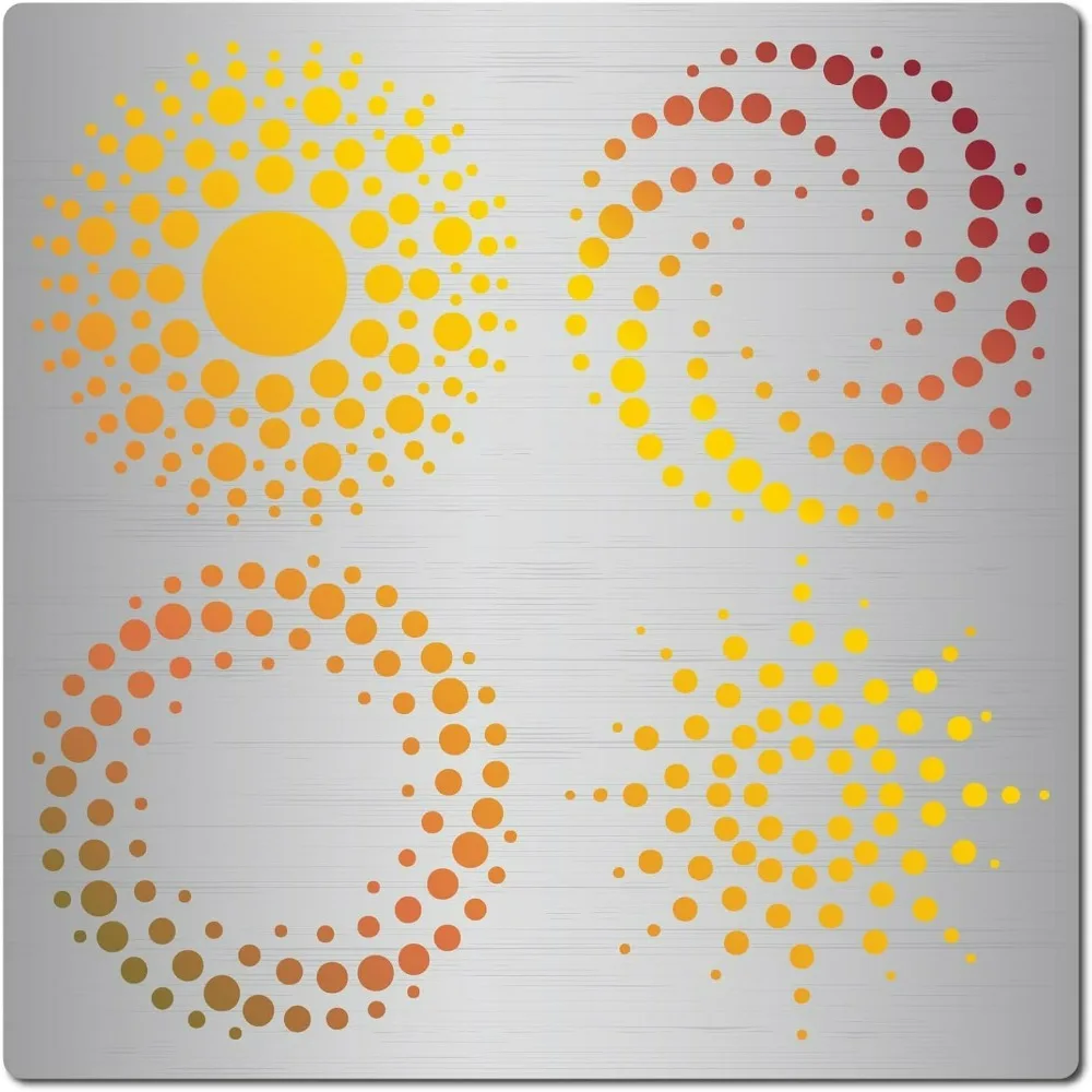 

Dots Spiral Stencil Mandala Round Dot Circular Geometric Stencils Steel Metal Template for Painting on Wood Paper Floor