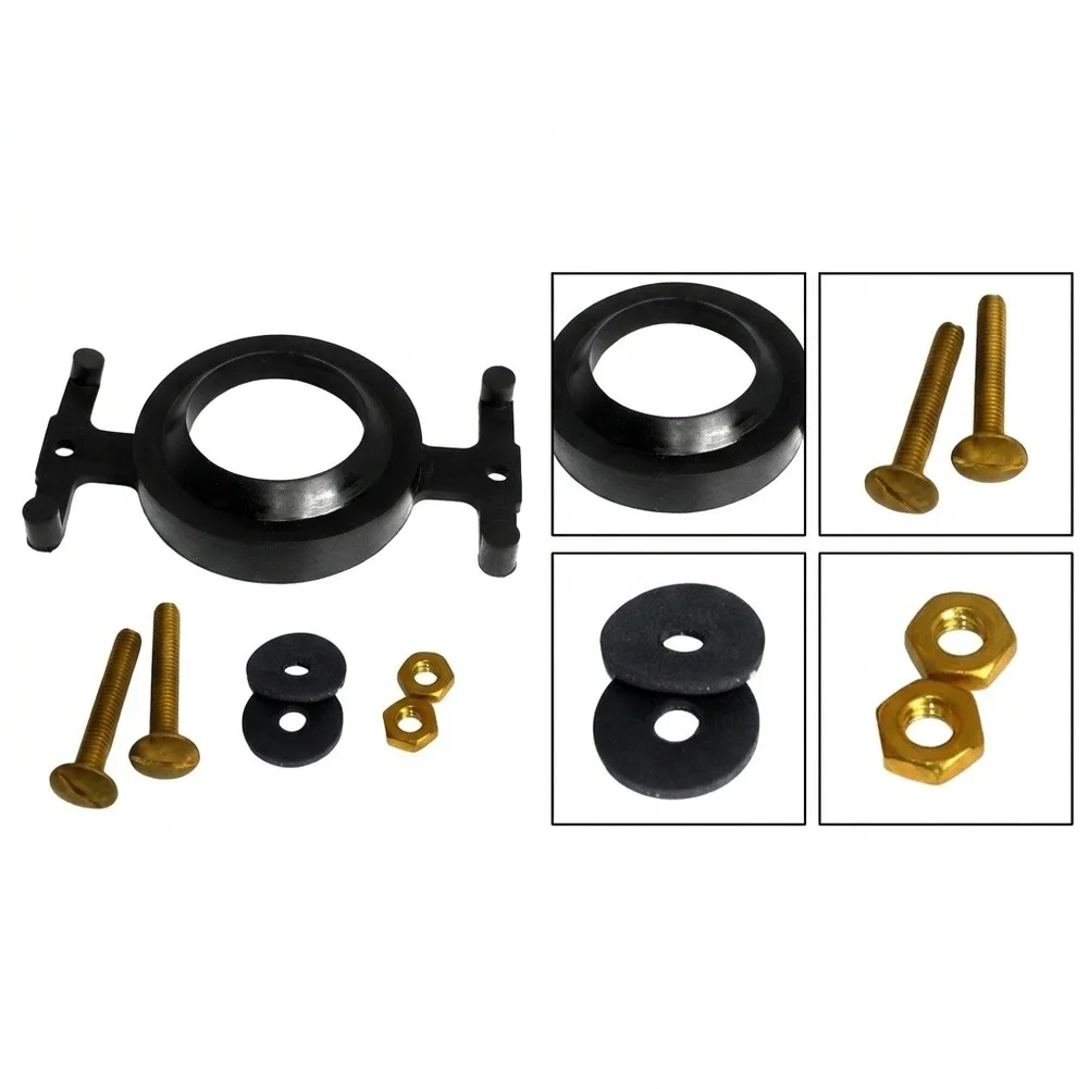Toilet Tank Bolt Set Compatible with For Eljer Toilets Includes Rubber and Metal Gaskets for Leak for proof Seal